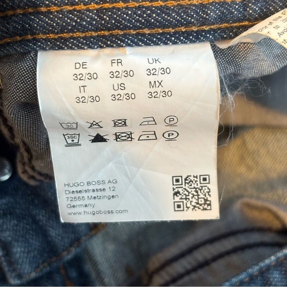 BOSS ORANGE Men's Dark Blue BUTTON FLY Jeans Size 32/30 - Picture 9 of 12